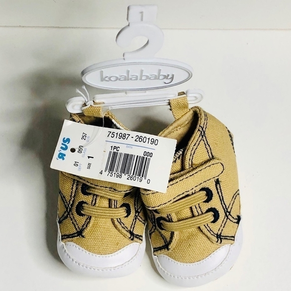 NWT KOALA BABY Textile Material Baby Boy Shoes Size 1 Kids Sneakers Boots - Picture 5 of 6